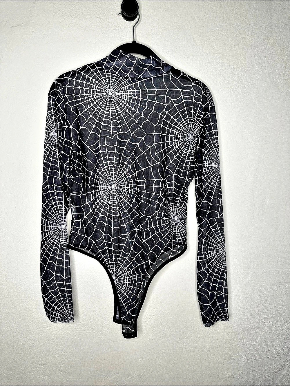 Spiderweb Bodysuit in Black & White
